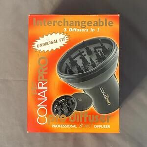Conair Pro Interchangeable 3 in 1 Professional Diffuser Universal Fit CPD05 New